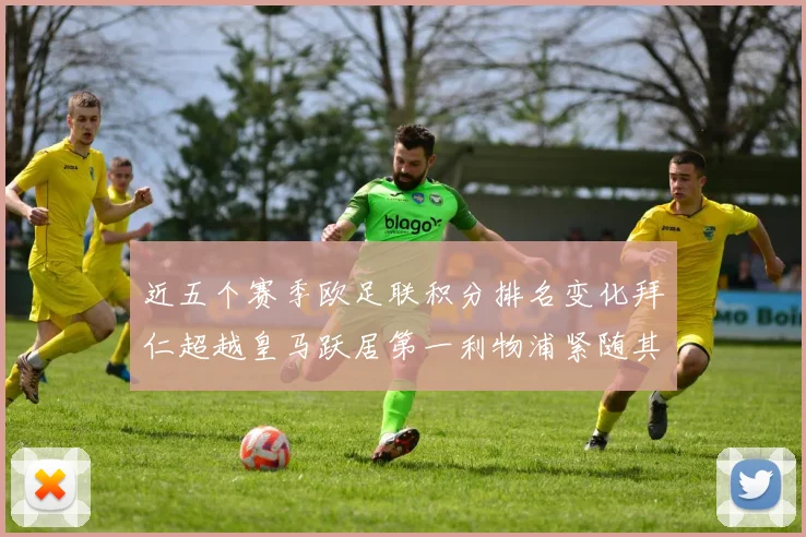 近五个赛季欧足联积分排名变化拜仁超越皇马跃居第一利物浦紧随其后位列第三